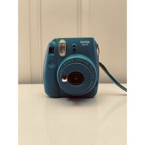 Fujifilm Instax Mini 9 Teal Blue Built-In Flash Instant Film Camera